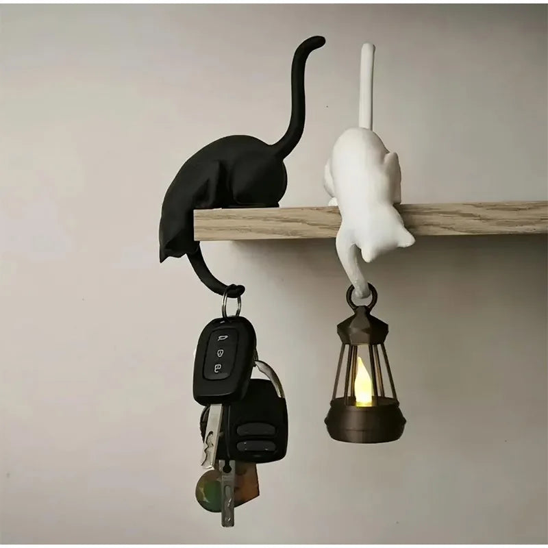 lampe suspendue chat moderne plastique noir blanche texture mat bougie