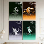 affiche anime bleach ichigo kurosaki byakuya kuchiki toile graphique moderne décoration maison chambre