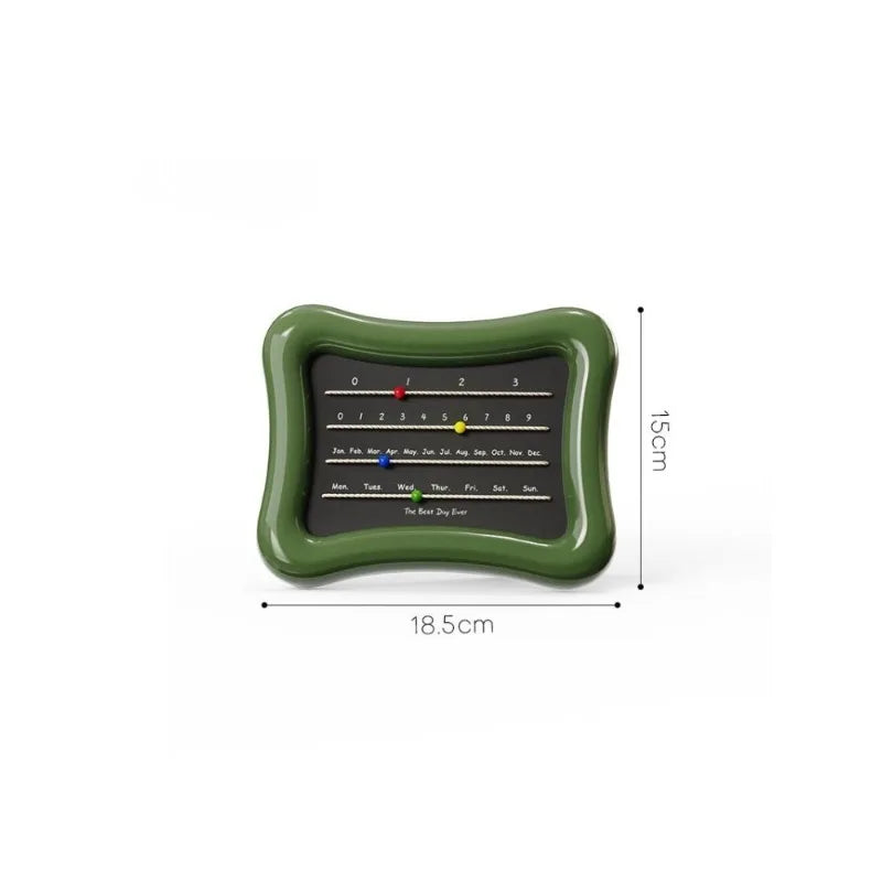 calendrier mural moderne colorées mois jours adhésif opaque plastique noir beige