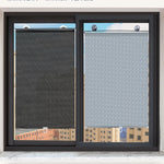 store rouleau noir gris clair perforé moderne clips barre fixation opacité PVCextérieur sunshade blinds