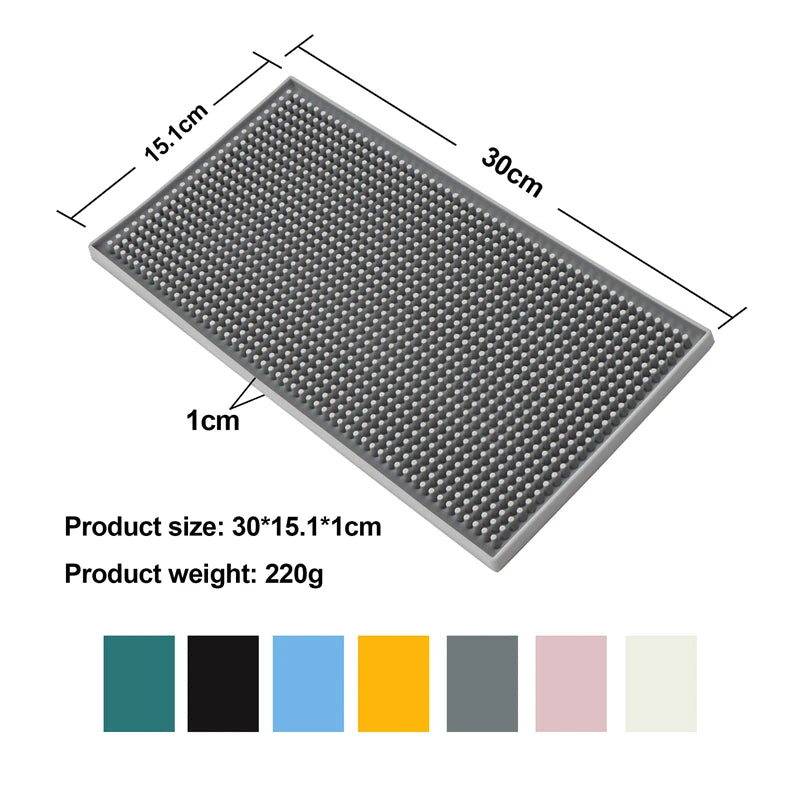 tapis bar silicone perforé moderne noir gris rose blanc perforations respectueux environnement