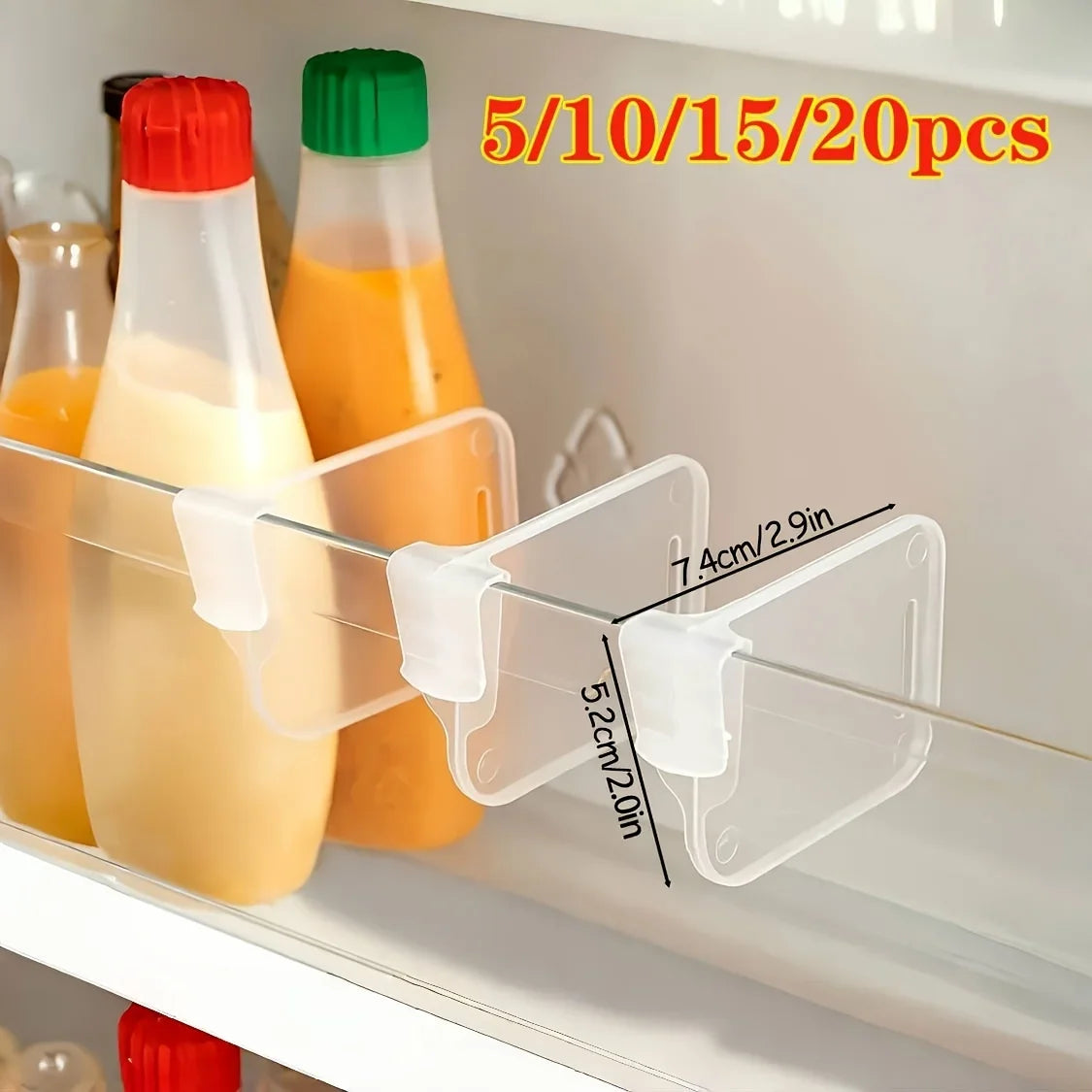 organisateur réfrigérateur clips transparent moderne porte bouteilles porte sacs rangement pratique clips armoires cuisine