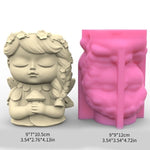 cache pot silicone forme figurine personnages accessoires floraux rose beige vert mignon decoratif