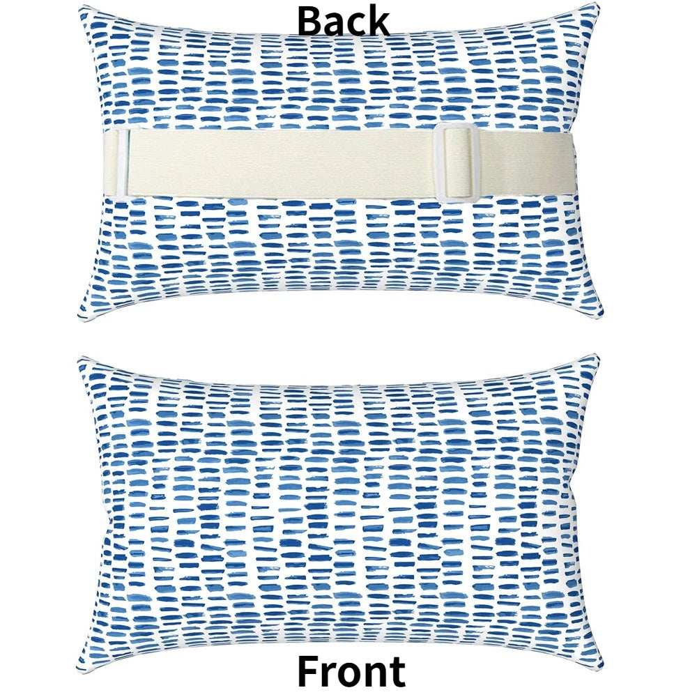 coussin moderne polypropylene rectangle blanc rayures utilisation décoration voiture 28x40cm imprimé nordique