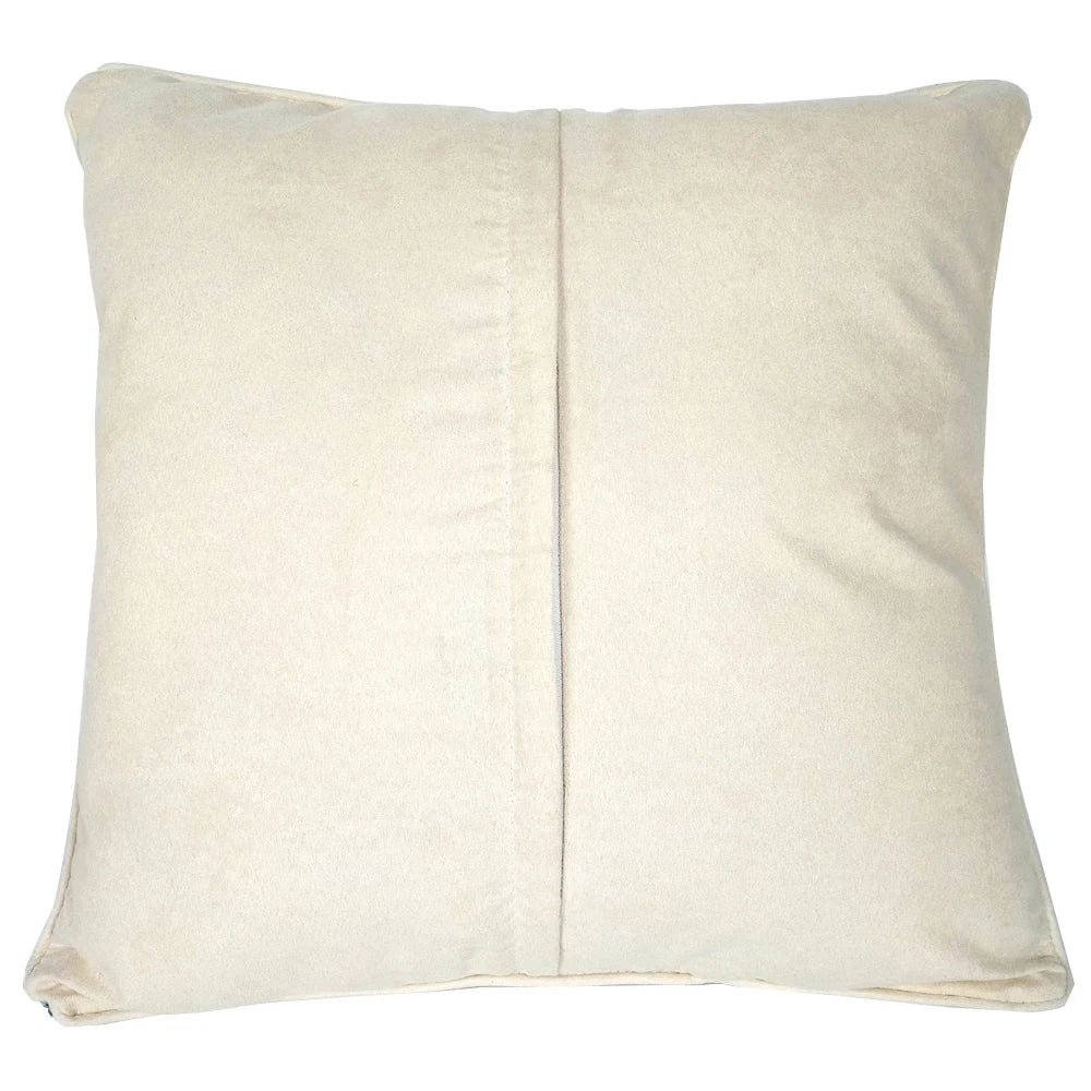 coussin carré beige uni maille tissu décoration maison classique salon chambre