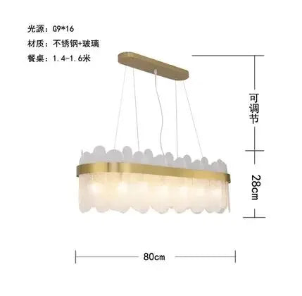 suspension lumineuse moderne or blanc rondes transparentes 90 260V 249 2000lm