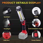 lampe torche led rouge noire port usb modes floodlight spotlight moderne pratique