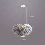 lampe suspendue moderne plumes blanc salon chambre coucher lumière intérieure décoration maison