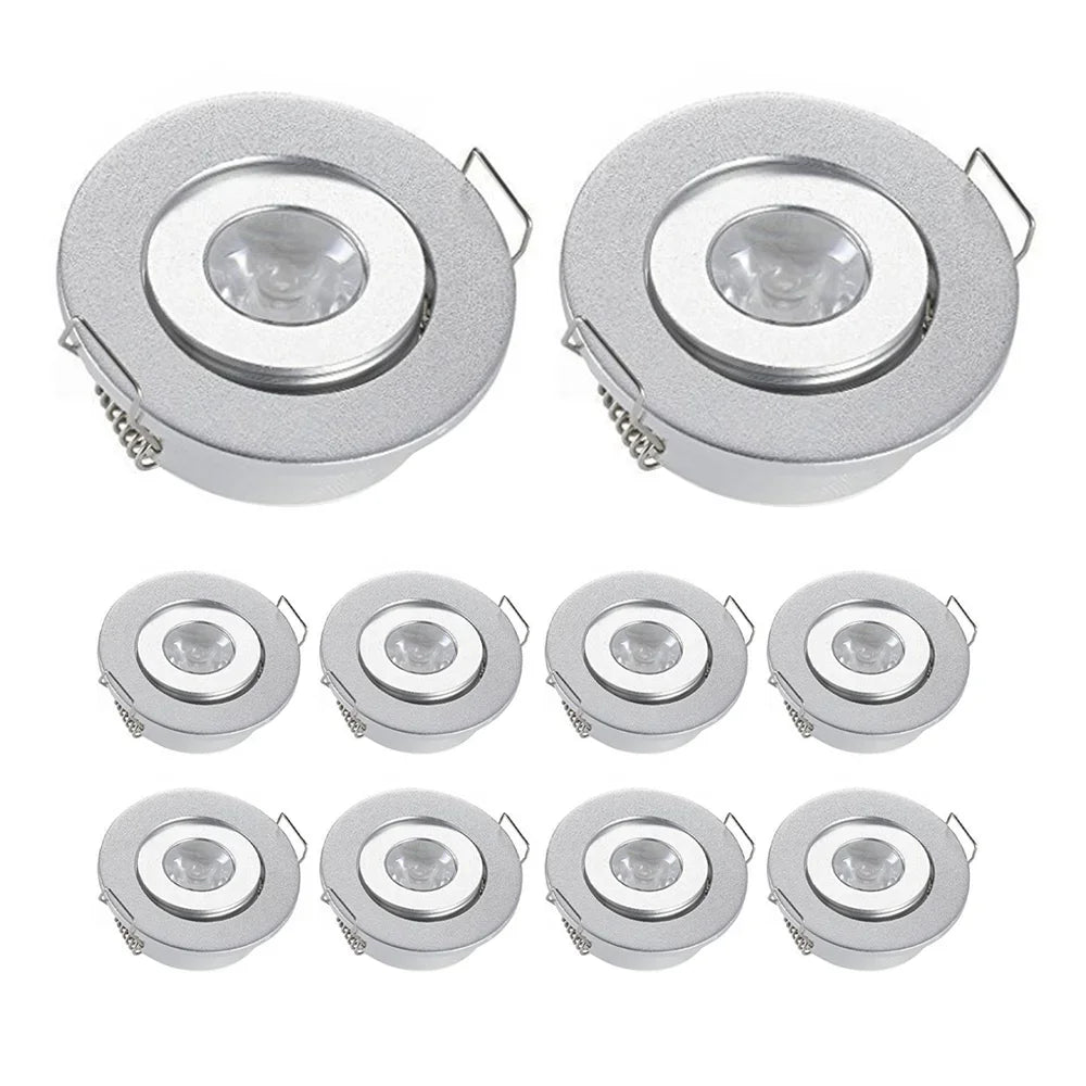 spot led argenté moderne armoire vitrine meuble vin clips fixation acier