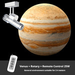 projecteur led lune jupiter terre moderne blanc gris orange bleu