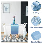 nappes jetables satinées chemins table motifs étoiles dorées roses festifs blanc or rose bleu