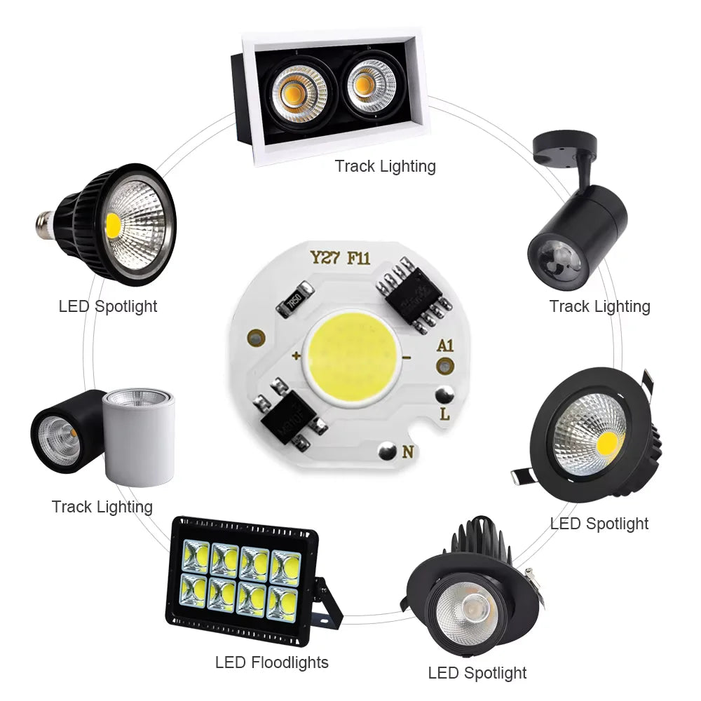 ampoules led chip blanc 27mm cool white 5700k modernes projecteur connecteurs électriques