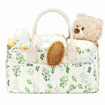 sac rangement fleuri moderne multi usages polyestère réutilisable poches beige vert clair