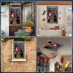 décoration murale halloween clown effrayant toile d'araignée rouge blanc anniversaire halloween opacité clips
