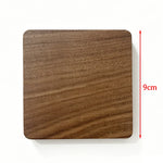 coasters bois naturels respectueux environnement minimaliste bois chêne noyer sets coeurs rectangles