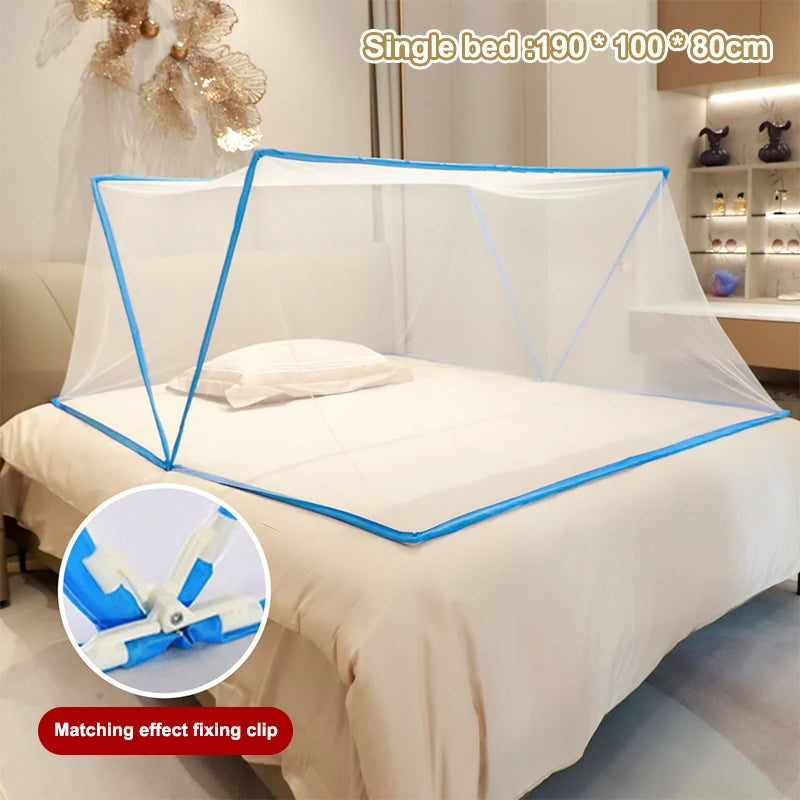 filet protection moustiques blanc bleu maille hexagonale moderne minimaliste clips ventilation enfants