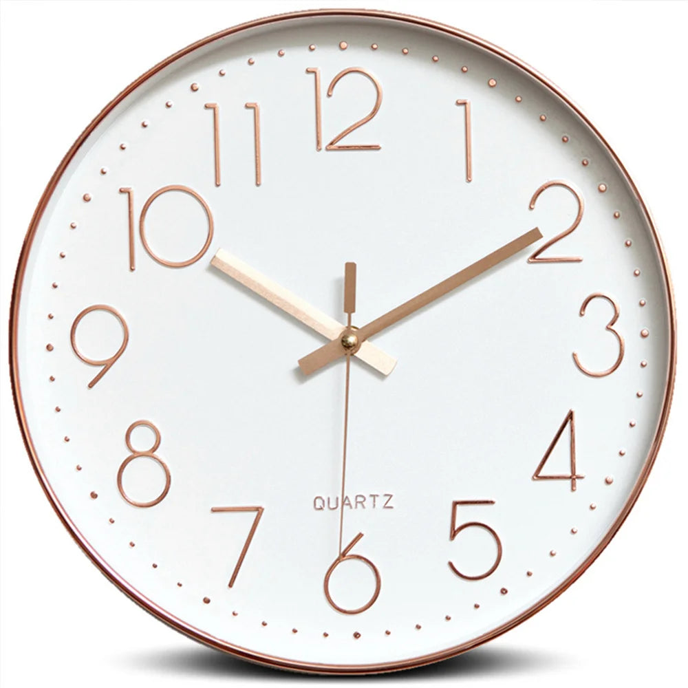 horloge murale moderne rose blanche noire bleue quartz aiguille unique minimaliste salon