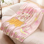 couverture polaire dessins animés coeurs rubans fleurs toutes saisons moderne hand wash polyester