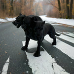figurine chien trois têtes cerbère noir texturé 3d mythologique fantastique décoration maison