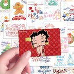 autocollants cartes bancaires waterproof dessin animé betty boop romantique rébellions pop art papier adhésif