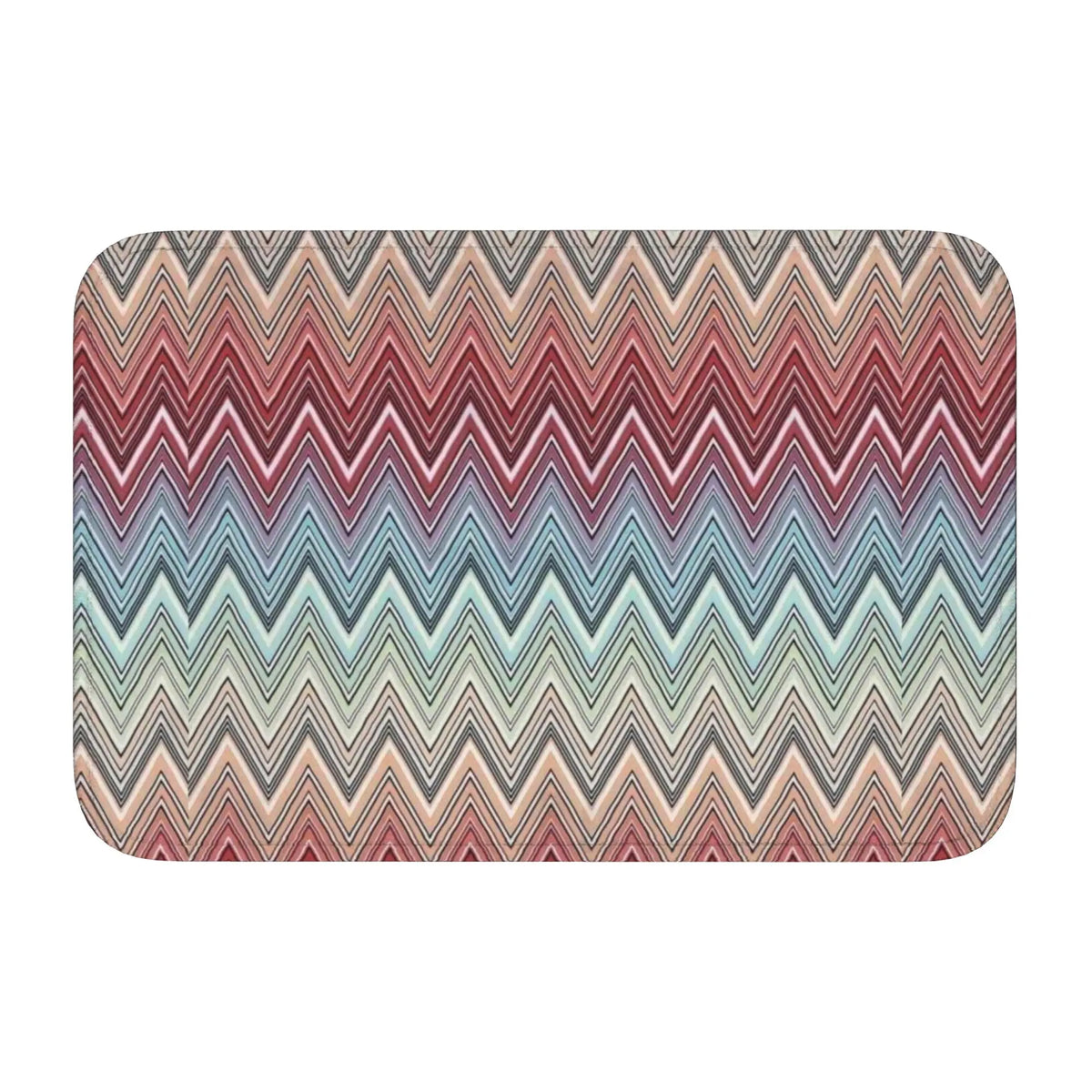 tapis moderne multicolore zigzag antidérapant polyester extérieur intérieur bain chambre