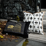 coussin carré géométrique noir blanc beige contemporain canapé chaise lit voiture remplissage optionnel