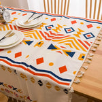 Nappe géométrique moderne coton polyester table basse extérieure hiver printempsété automne