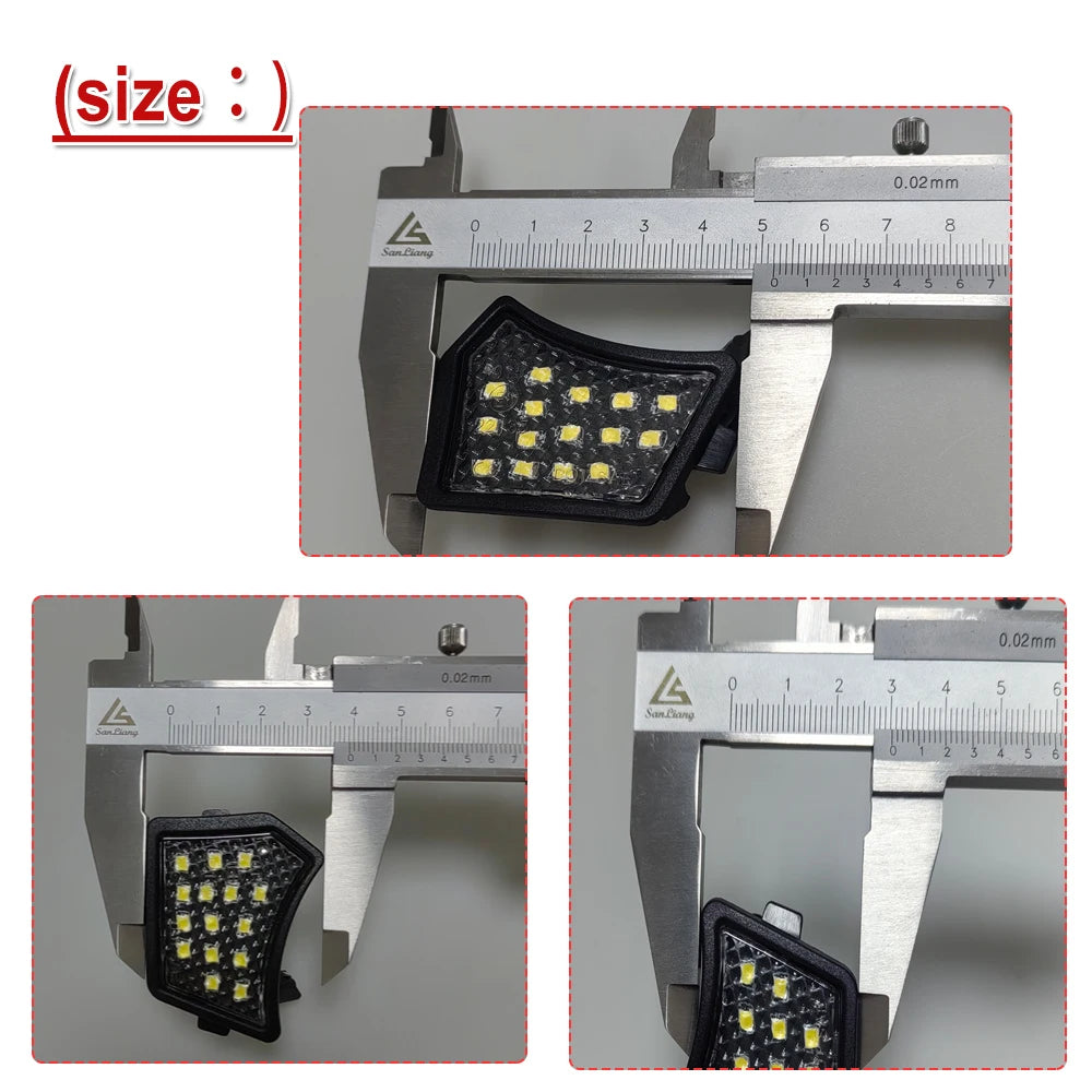 lampe led noir moderne clips connecteur électrique volvo jaguar miroir puddle lights 2400 lumens