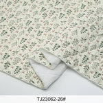 tissu imprimé fleurs lapins blanc rose vert bleu clair vintage enfantin résistant déchirure bricolage