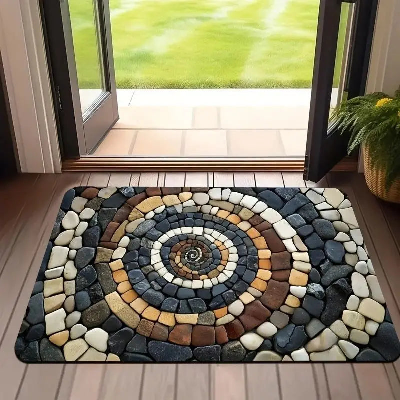 tapis bain antidérapant doux motif roches naturelles moderne douche chambre salon intérieur
