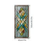 film vitrail adhésif art déco motifs floraux géométriques couleurs vives opaques fenêtre
