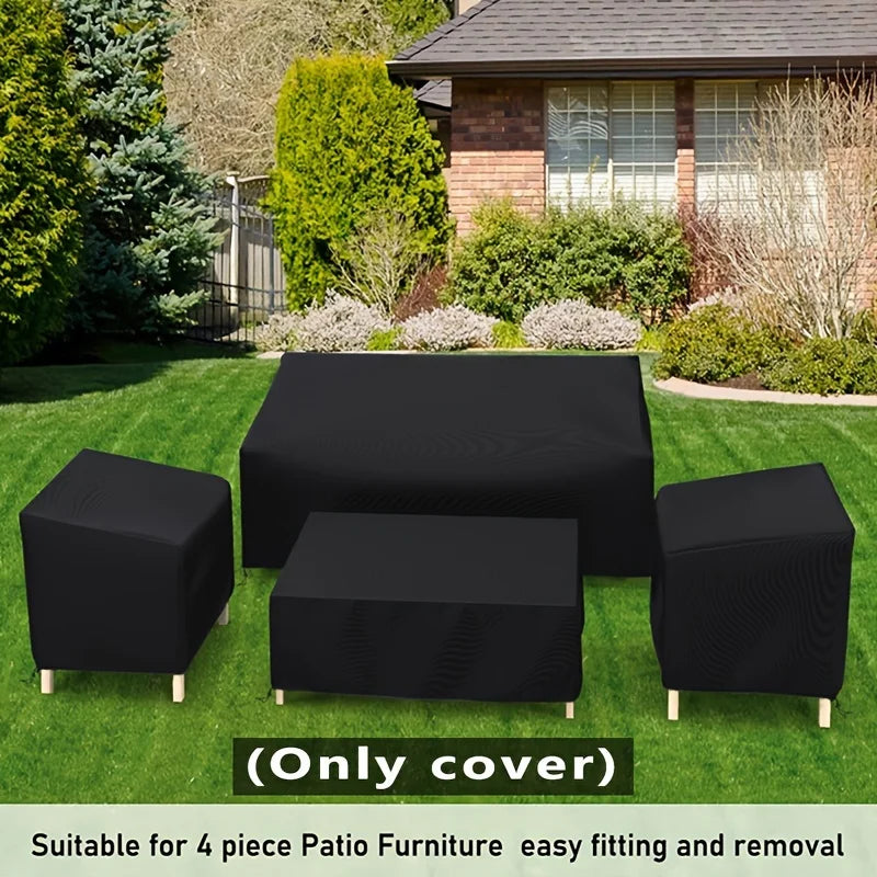 housses protection meubles patio noires modernes imperméables 56x30 25x30 13x45 cordon serrage