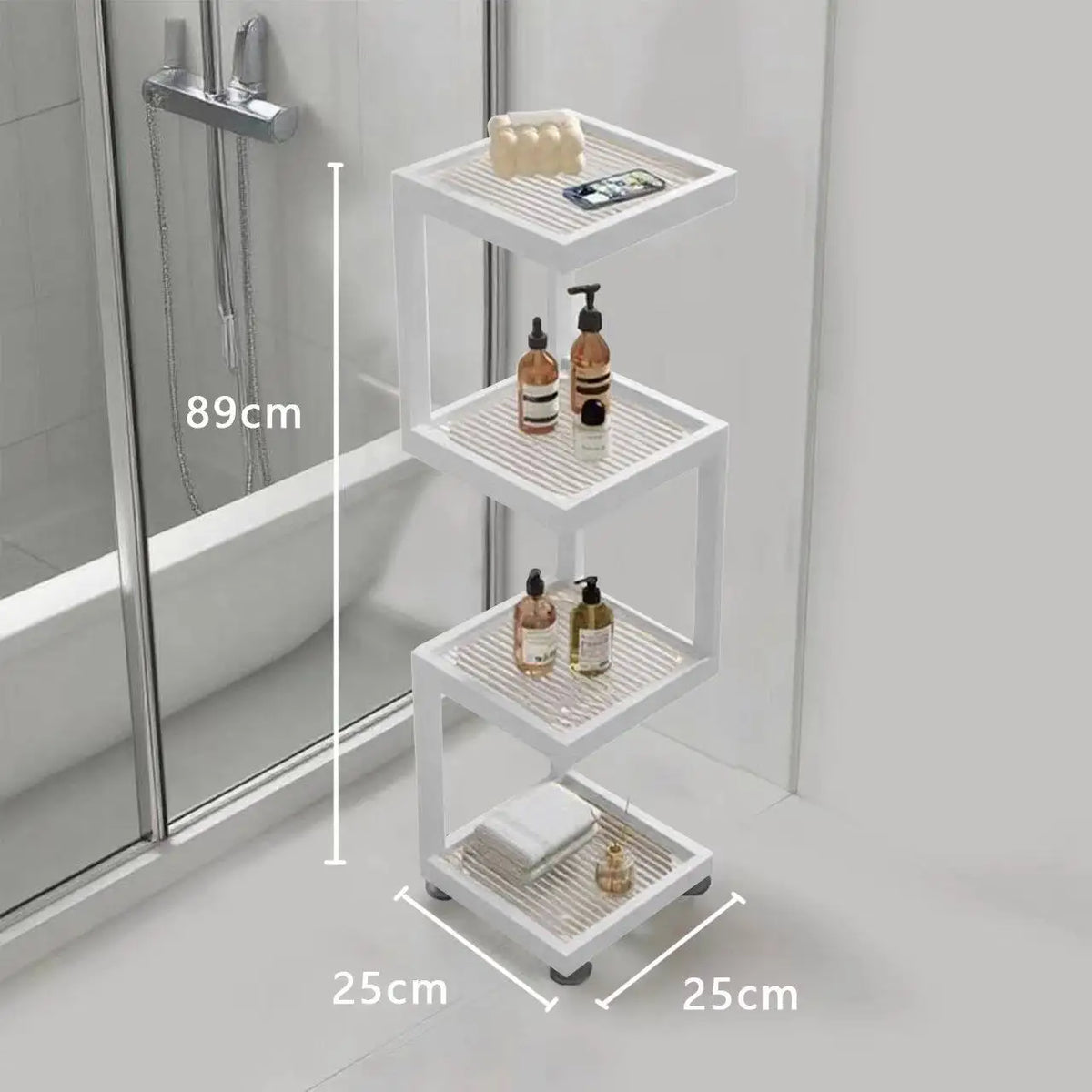 étagère mobile.storage rack blanc noir moderne roulettes serviettes parfums
