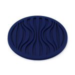 sous verres ronds silicone noir bleu vert marron rouge rayures ondulées moderne respectueux environnement