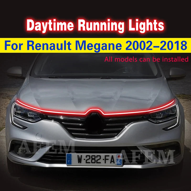 bande lumineuse led rouge blanche adhésive pare chocs avant voiture moderne 12v câbles