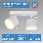 lampe moderne noir 35cm 15cm led gx53 3000k 4500k 6000k touch switch