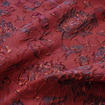 tissu polyester rouge bordeaux floral brodé classique élégant 145cm large résistant environnemental gilet jupe