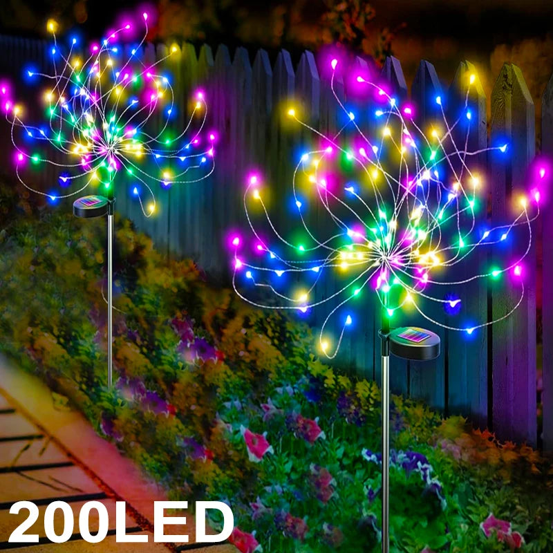 lumière solaire décorative multicolore étoile moderne fil cuivreextérieur mariage noël festive