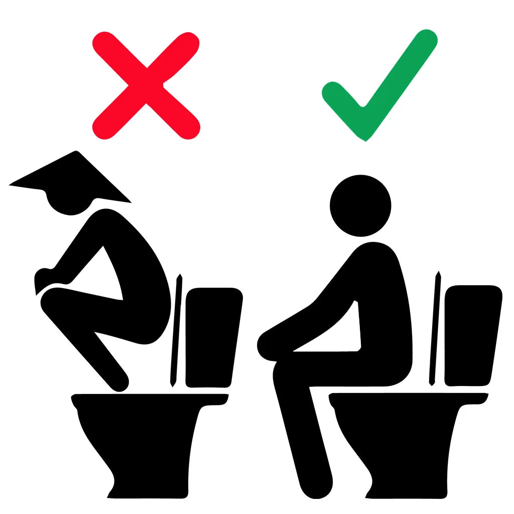 autocollant mural graphique icônes toilettes assises noir rouge vert minimaliste adhésif decoration salle bains