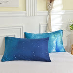 lot deux taies d'oreiller rectangulaires 48x74cm housse coussin décorative motif géométrique moderne