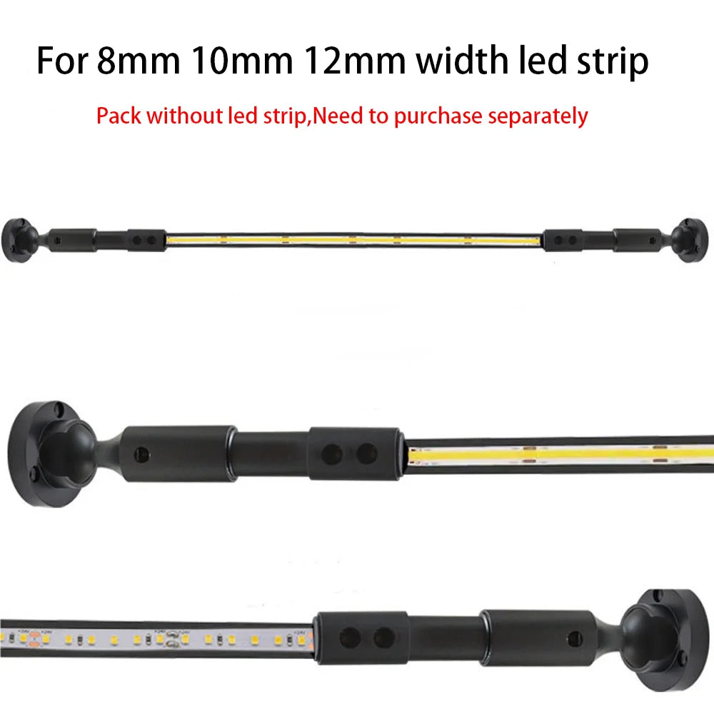 bande led support acier blanc noir moderne salon vis fixations 1m 2m 3m 5m