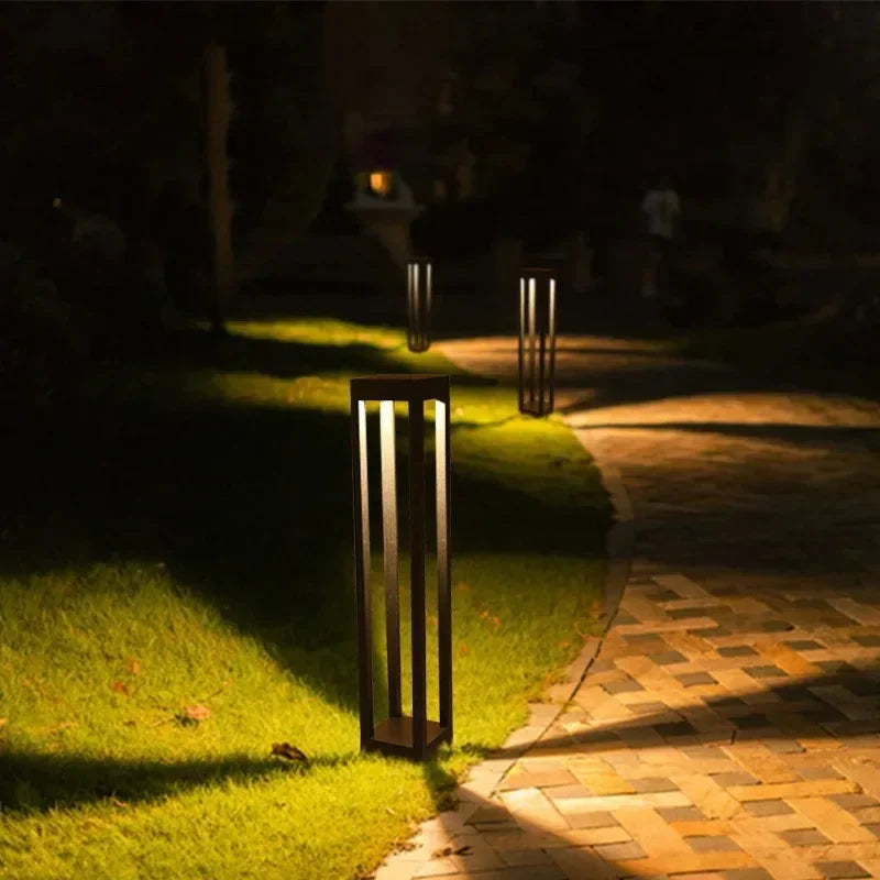 luminaire extérieur moderne led ip68 jaune ambre facile jardin minimaliste