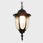 lampe suspendue bronze noir transparente classique rayures verticales salon chambre hall echangement ampoule echangable