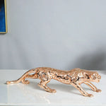 statue jaguar or texture fourrure moderne élégant pierre décor intérieur chambre