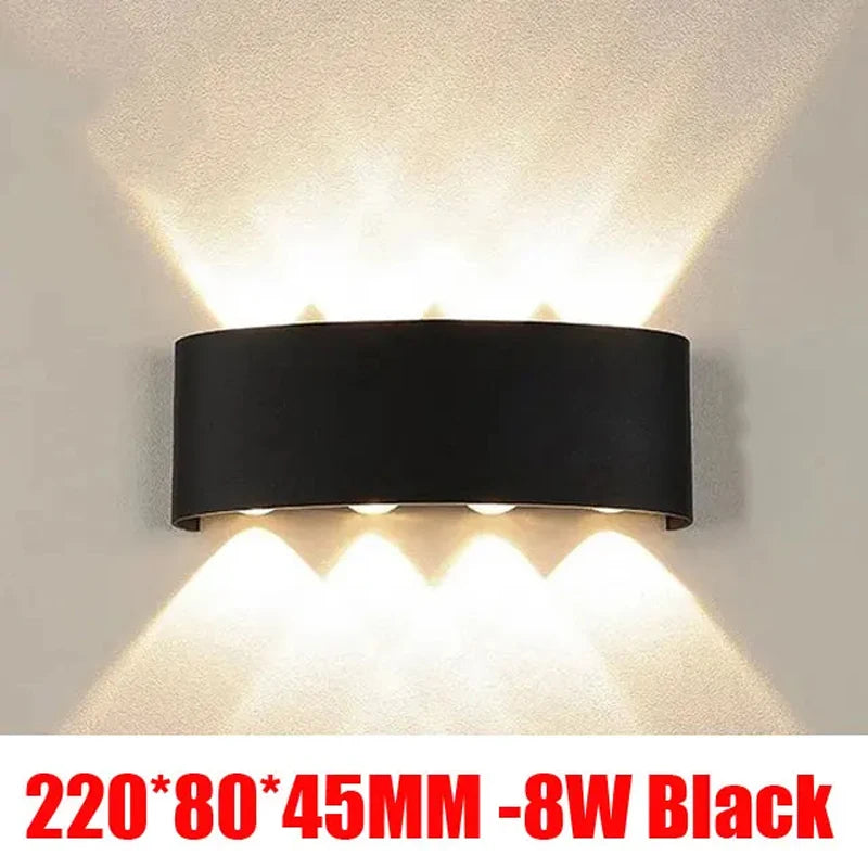 applique murale led moderne noir fixée mur extérieur intérieur ampoules led 249 2000 lumens