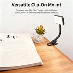 lampe lecture rechargeable led pinces noir réglable intensité moderne compact