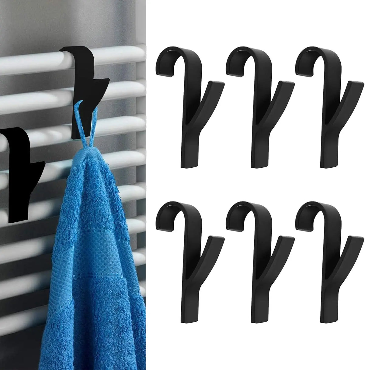 crochet radiateur moderne noir blanc suspension bar étagère salle bain organisateur maison support porte