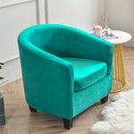 housse fauteuil club velours extensible canapé place salon coussin