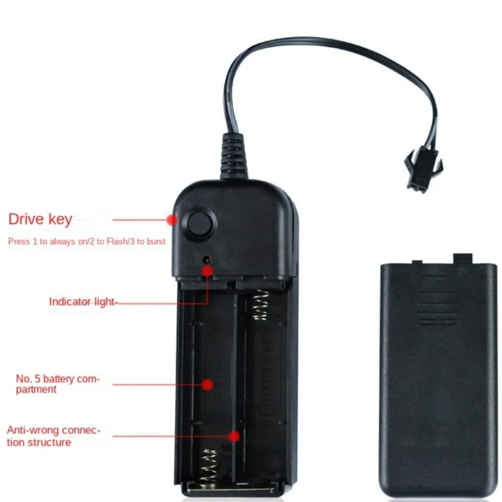fil lumineux flexible multicolore adhésif occasion fête moderne commande batterie incluses
