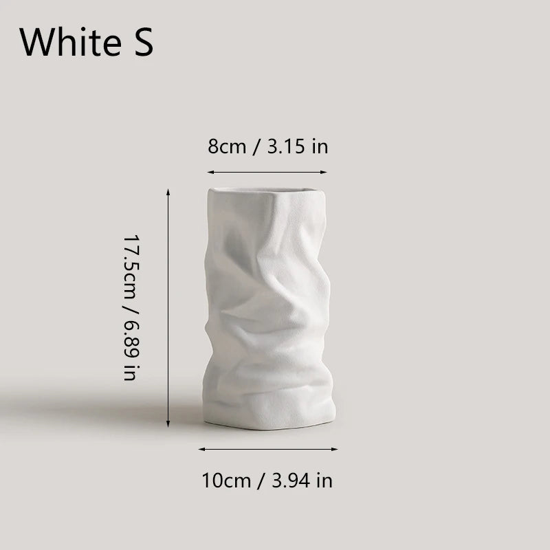 vases texturés modernes céramique blanc orange noir roses intérieur décoration minimaliste